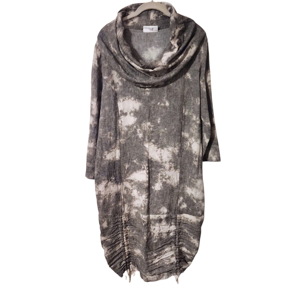 Bryn Walker Gray Cowl Neck Lagenlook Dress | Size Small